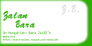 zalan bara business card